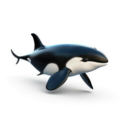 Fototapeta premium Orca isolated on white background