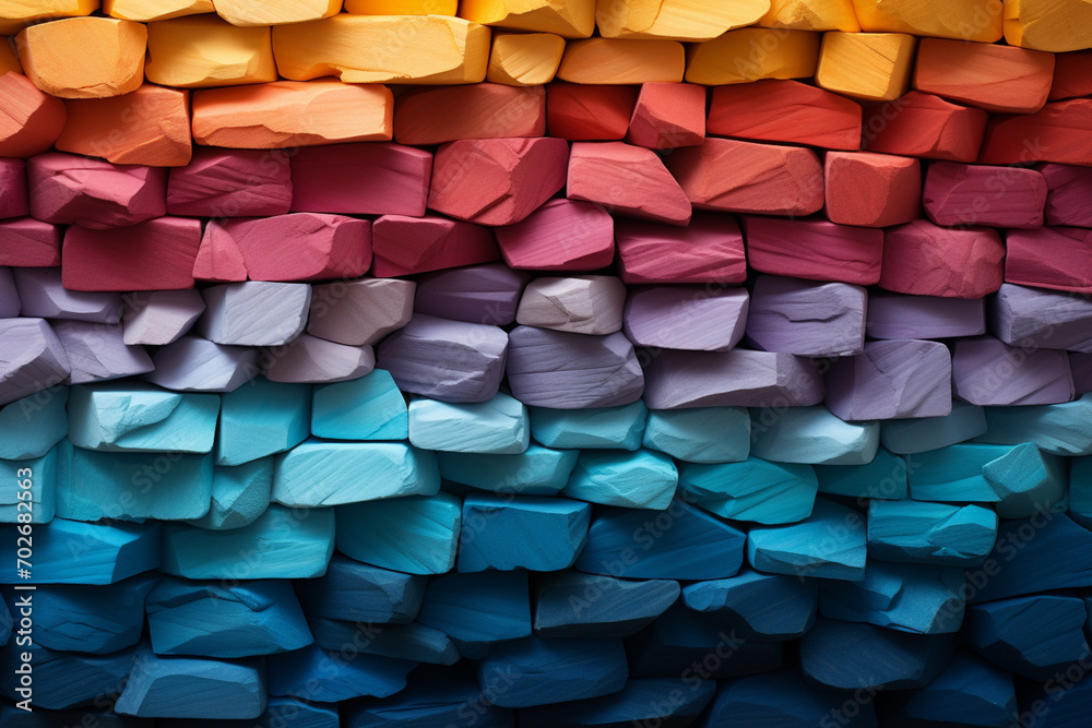 Aufkleber A linear representation of a rainbow spectrum, showcasing the order and beauty found in a classic color sequence.