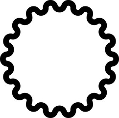 Abstract geometric y2k line black icon