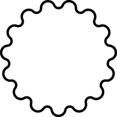 Abstract geometric y2k line black icon