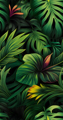 leaves nature background, closeup leaves texture, tropical leaves