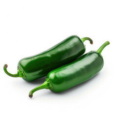 Jalapeno peppers isolated on white background