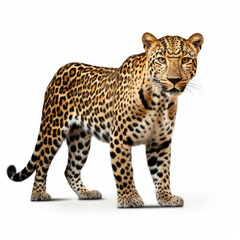 Fototapeta premium Leopard isolated on white background