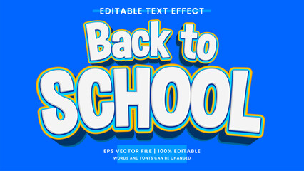 Back To School 3d editable text effect