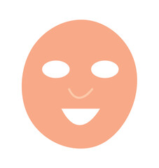 Beauty care element of colorful set. This mesmerizing image with face mask is beautifully arranged against a clean white canvas. Vector illustration.