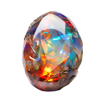Opal, isolated on transparent background