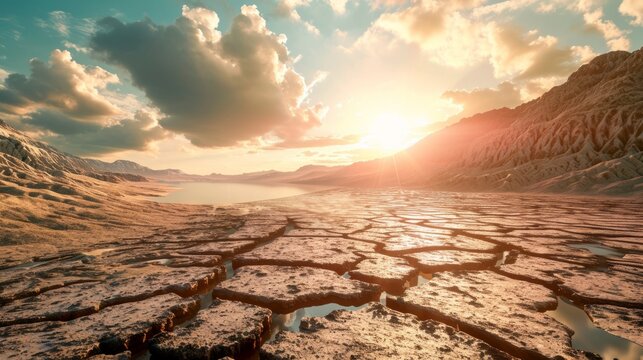 Heat waves caused by global warming are causing drying up of water sources around the world.The Cycle of Climate Change