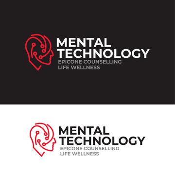 Design a logo for technology mind and the barrier around Mental Health