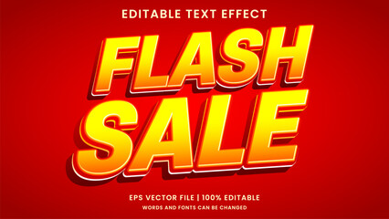 Naklejka na ściany i meble Flash sale promo 3d editable text effect