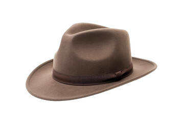 A Classic Wool Fedora Tale Isolated On Transparent Background
