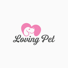 pet love store, home, shop logo vector illustration