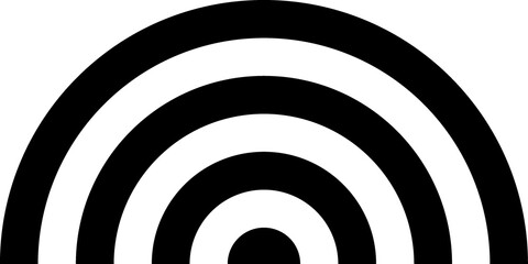 Rainbow line black icon