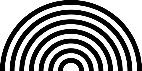 Rainbow line black icon