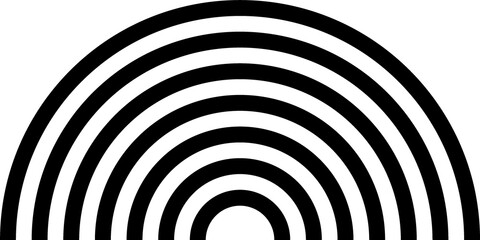 Rainbow line black icon