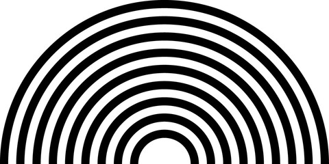 Rainbow line black icon