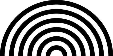 Rainbow line black icon