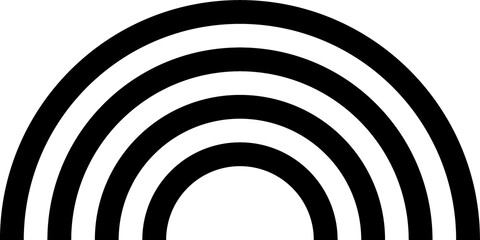 Rainbow line black icon