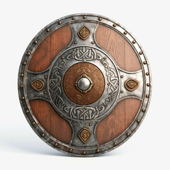 Warrior Shield Medieval Weapon isolated on white background