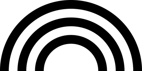 Rainbow line black icon