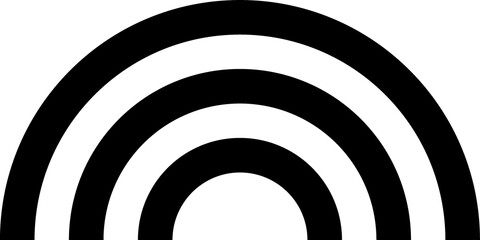 Rainbow line black icon