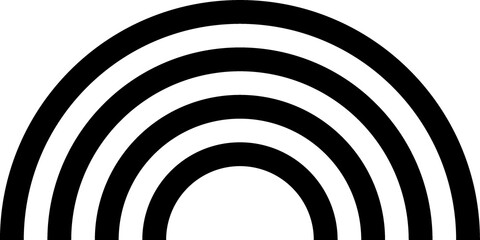 Rainbow line black icon