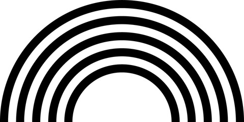 Rainbow line black icon