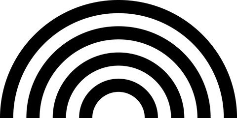 Rainbow line black icon