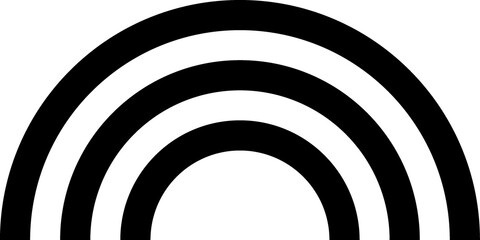 Rainbow line black icon