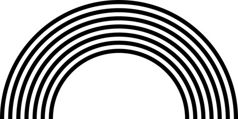 Obraz premium Rainbow line black icon