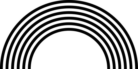 Obraz premium Rainbow line black icon