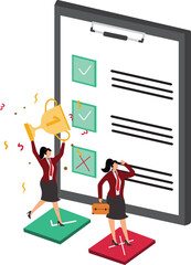 Satisfaction, Desk, Businesswoman ,Satisfaction,Sitting,Accessibility,