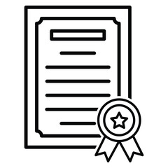 Certificate icon design, illustration design