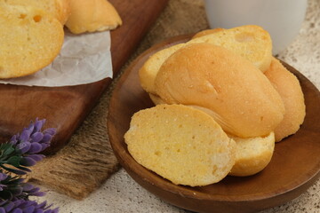 Bagelen or roti bagelen is dried bread with Sugar Sprinkle and crunchy texture, Indonesian...