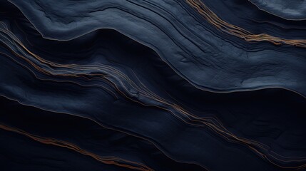 textured and wavy black stone background. generative AI