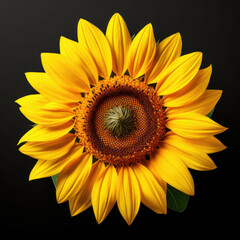 Fototapeta premium Sunflower Flower, isolated on white background