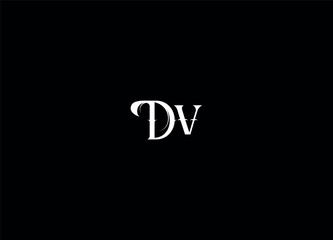 Fototapeta na wymiar DV monogram logo design and creative logo
