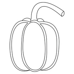 The pumpkin fresh fruit for icon outline vector illustration design continuous one line drawing 