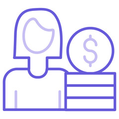 Female Financial Advisor Icon of Accounting iconset.