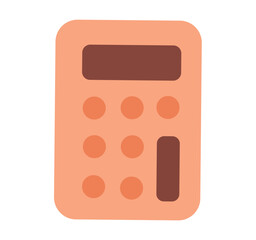 Business element of colorful set. This calculator emphasizes the importance of organized finance processes, making it a valuable addition to business presentations. Vector illustration.