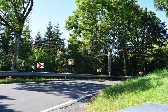 curvy late summer road in the Eifel