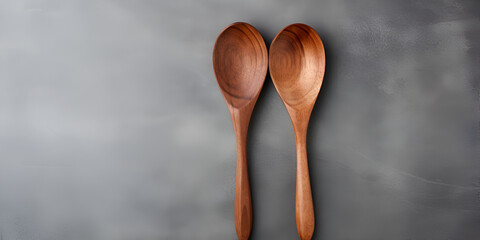 wooden spoon and fork, Kitchen background. Wooden spoons made of natural wood on a light background. natural natural materials. caring for the environment ,generarative ai
