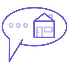 House Chat Icon of Real Estate iconset.