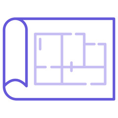 House Blueprint Icon of Real Estate iconset.