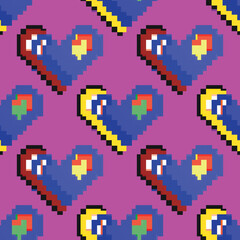 Fototapeta premium pop heart color pattern design for valentine's day
