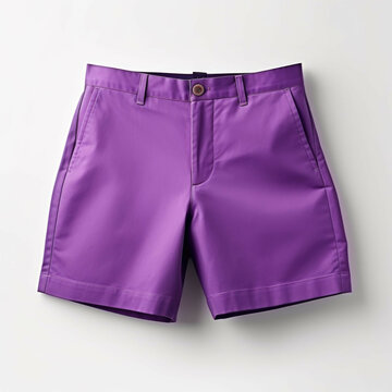 Purple Shorts isolated on white background
