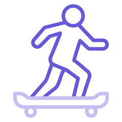 Skateboarding Icon of Physical Fitness iconset.