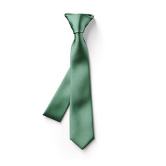 Green Tie isolated on white background