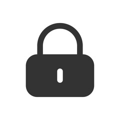 Lock glyph vector icon isolated. Lock stock vector icon for web, mobile app and ui design