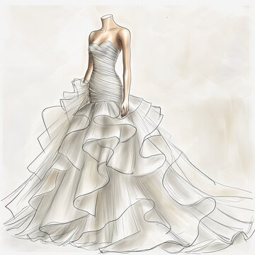 Wedding Dress Sketches Images  Browse 34,797 Stock Photos, Vectors, and  Video | Adobe Stock