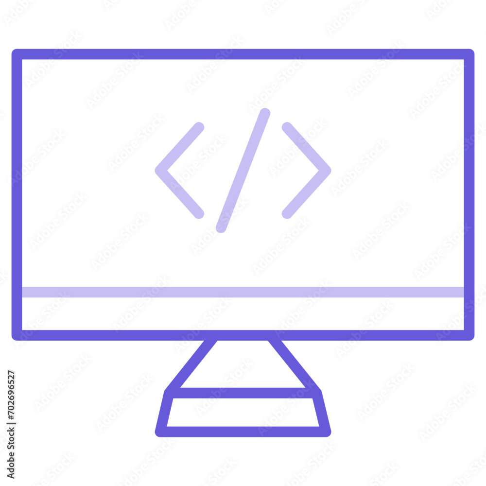 Sticker monitor icon of computer programming iconset.